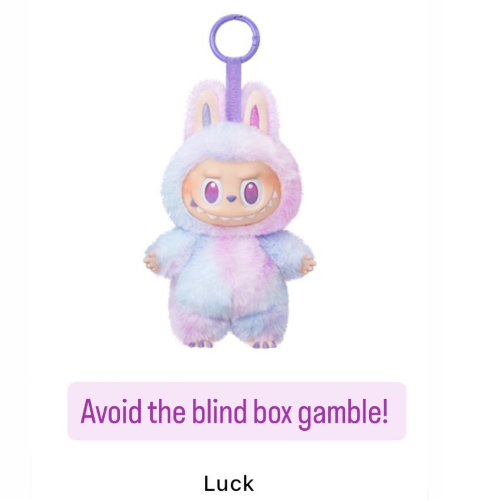 🆕 POP MART THE MONSTERS Big into Energy Series-Vinyl Plush Pendant Box- Luck